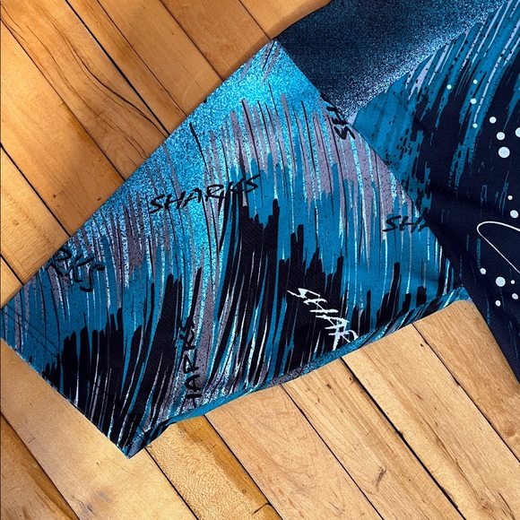 1990s San Jose Sharks "Fanimation" All-Over Print Hockey Jersey - Picture 8 of 11